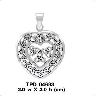 Celtic Heart Trinity Knot Pendant TPD4693 - Jewelry